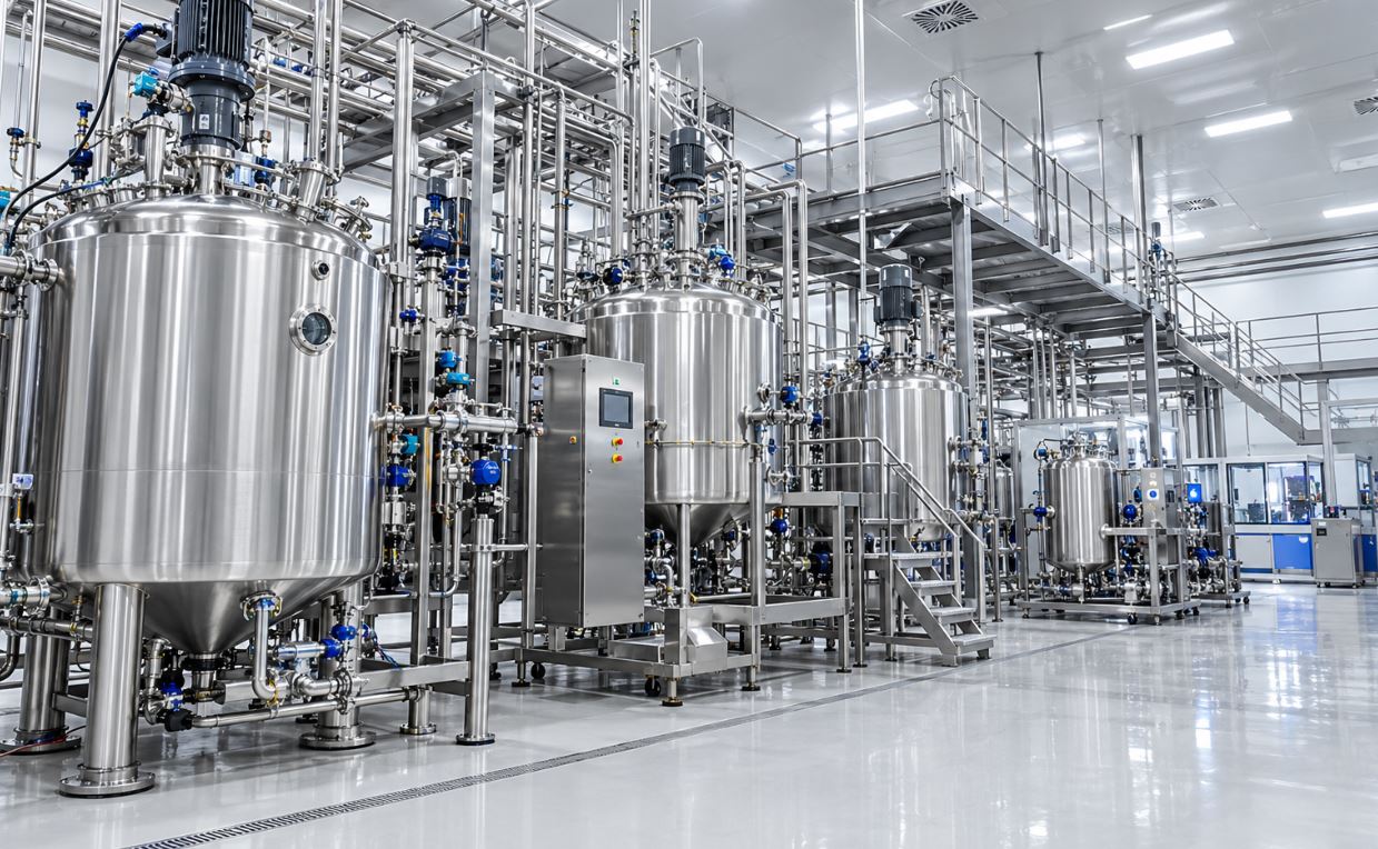 Hubei Cangsheng production facility: stainless steel reactor tanks